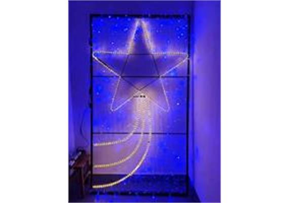 Weihnachtsbeleuchtung Stern mit blauem Hintergrund